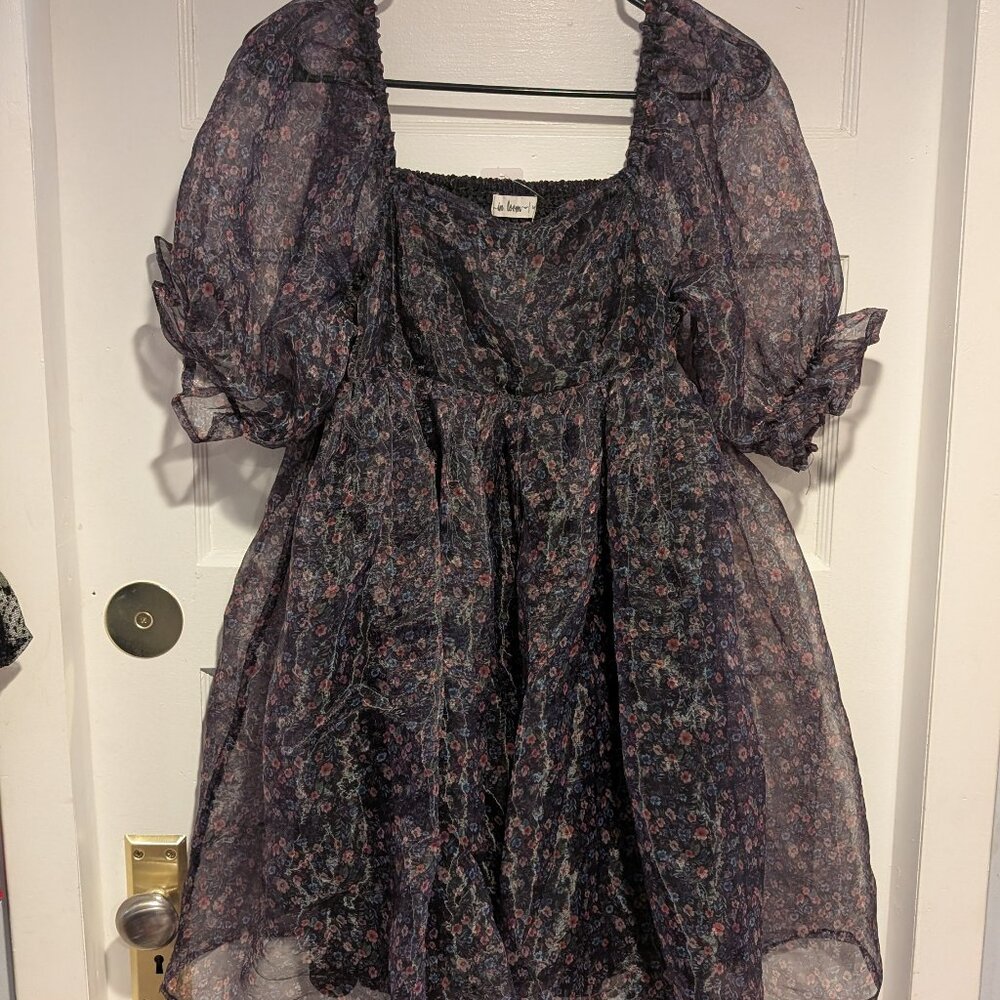 In Loom Black Floral Party Dress